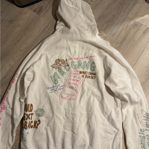 LONELY GHOST White Girl Gang Graphic Sweatshirt - Picture 3 of 3